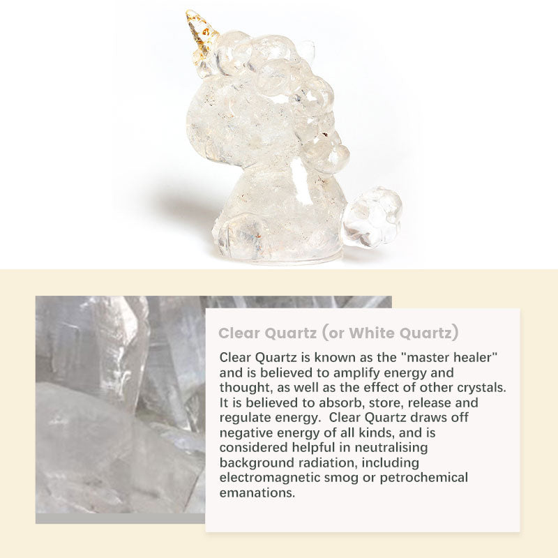 Olivenorma Colored Crystal Unicorn Decoration - Clear Crystal - image 10
