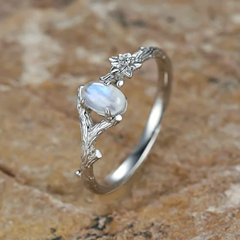 Olivenorma Natural Moonstone Healing Protection Ring - 11 - image 0