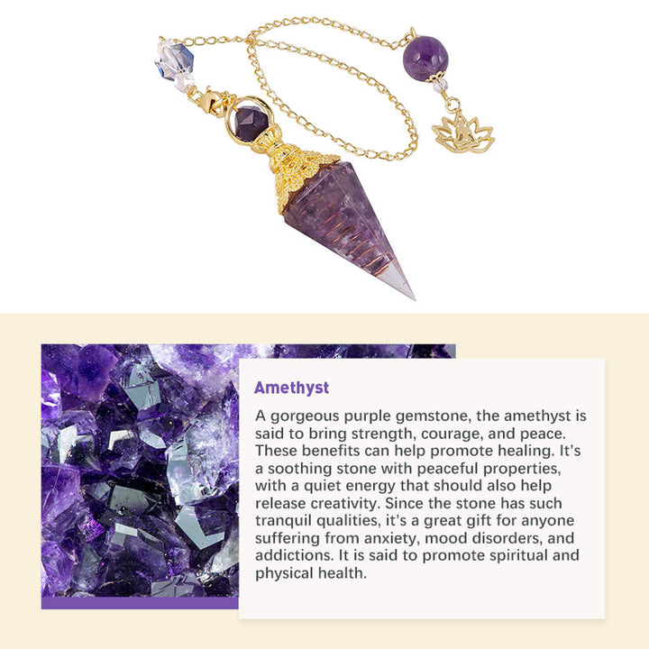 Natural Crystal Stone Pendulum - image 5