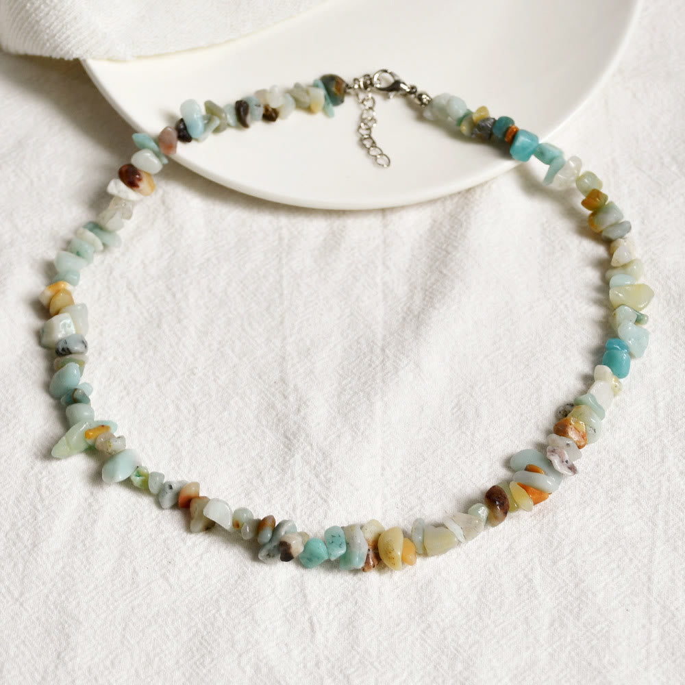 Olivenorma Irregular Shaped Polished Crystal Stone Necklace - image 8