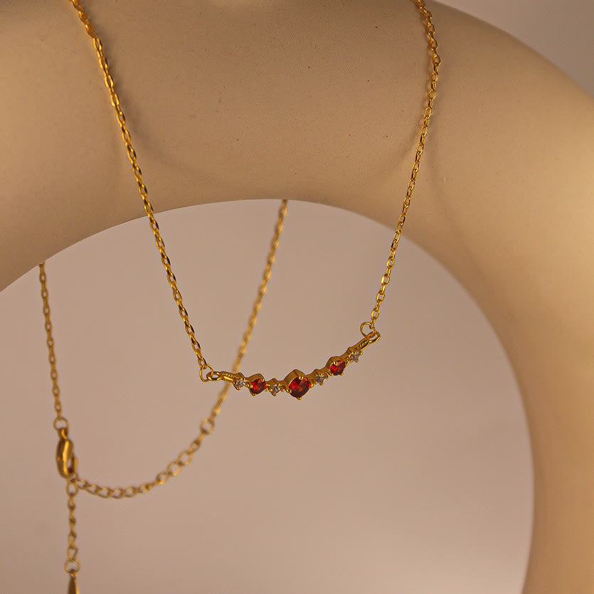 Olivenorma "Symbol of Independence" Garnet Diamond Necklace - image 5