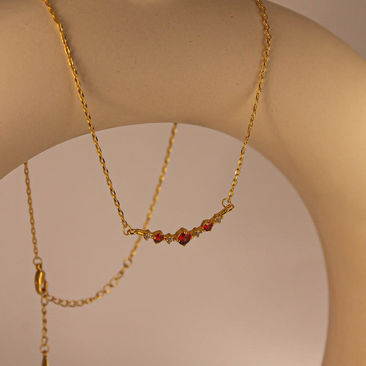 Olivenorma "Symbol of Independence" Garnet Diamond Necklace - image 5