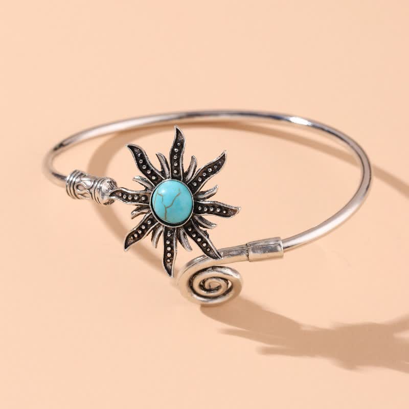 Retro Sunflower Turquoise Creative Bracelet - image 4
