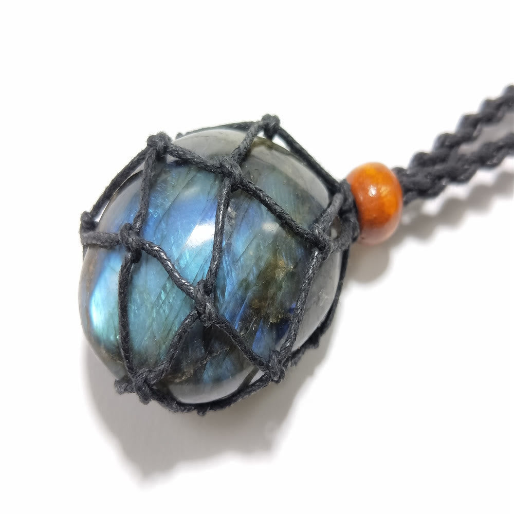 Olivenorma Handwoven Extra Large 5.5cm Adjustable Necklace Mesh Bag - image 5