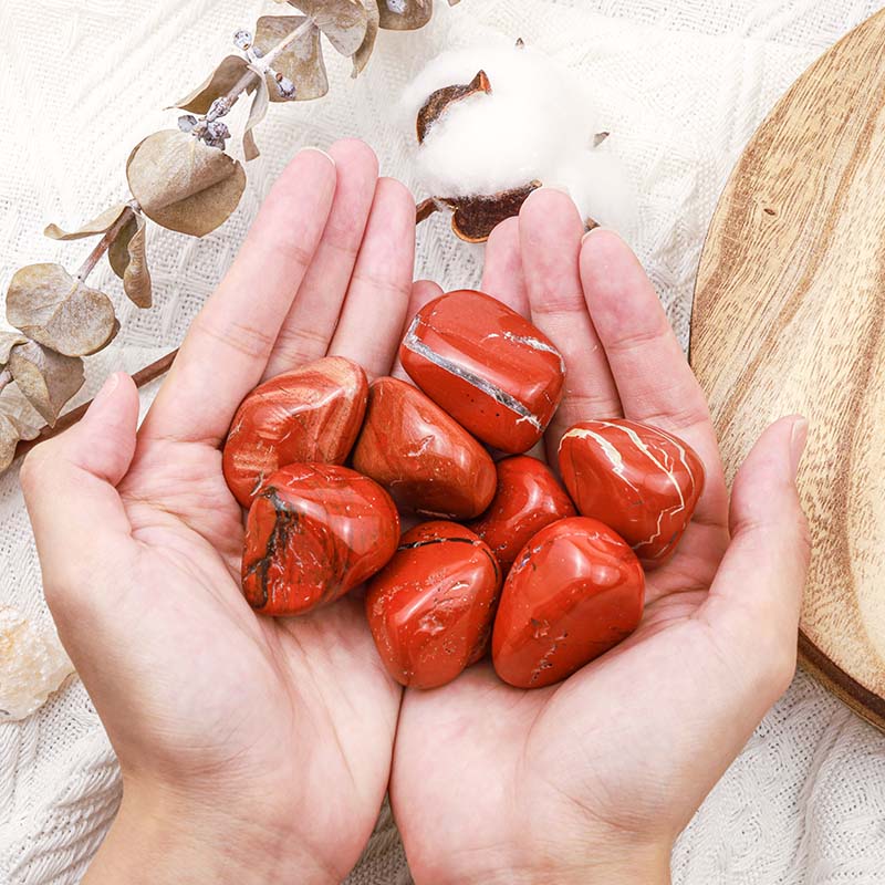 Olivenorma Red Jasper Natural Tumbled Stone Set - image 1
