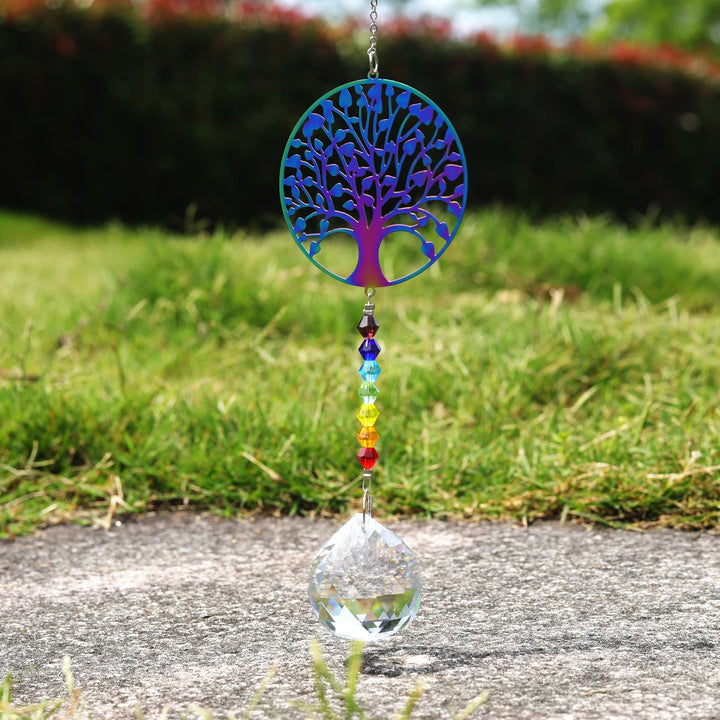 Olivenorma Clear Crystal Hanging Chakra Beads Wind Chime Suncatcher - image 18