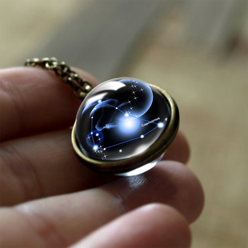 Olivenorma Glass 12 Stars Zodiac Protection Necklace - Capricorn - image 11