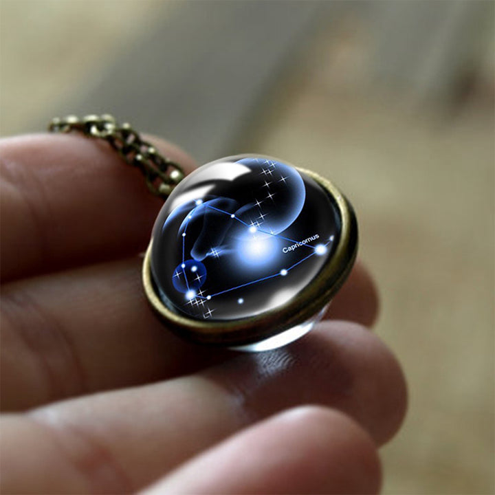 Olivenorma Glass 12 Stars Zodiac Protection Necklace - Capricorn - image 11