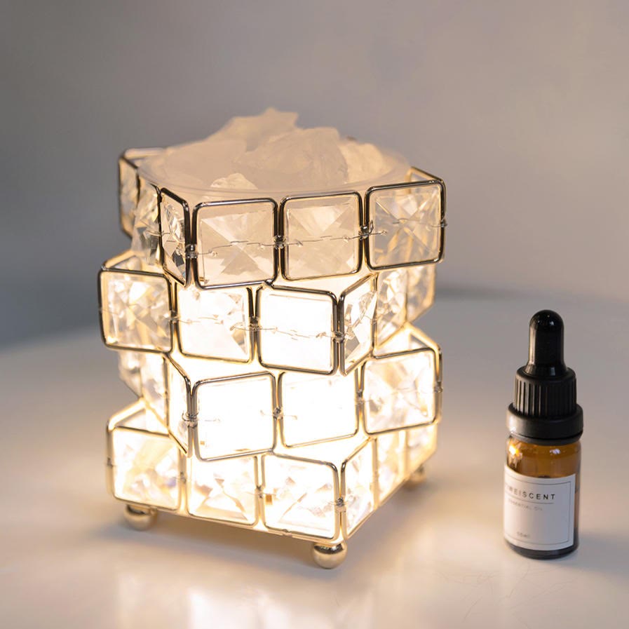 Olivenorma Four layer Rubiks Essential Oil Crystal Aromatherapy Lamp - image 10
