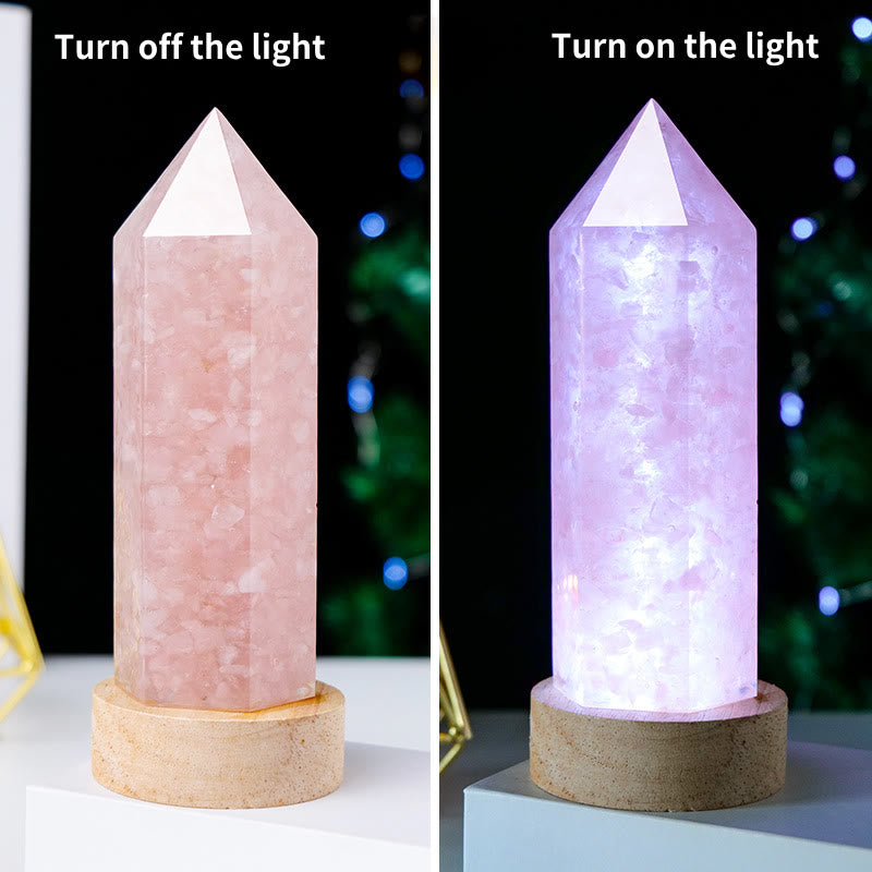 Olivenorma Natural Chakra Rose Quartz Crystal Lamp - Rose Quartz - image 3
