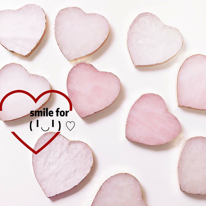 Olivenorma Rose Quartz Heart Shape Coaster Gemstone Decoration - image 3