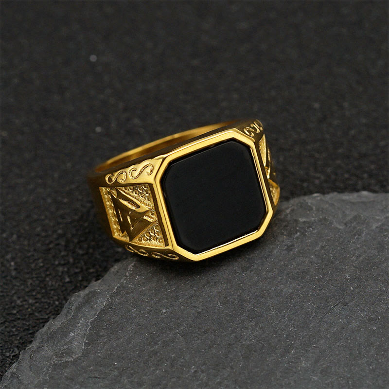 Olivenorma Retro Viking Faith Tiger Eye Ring - image 4