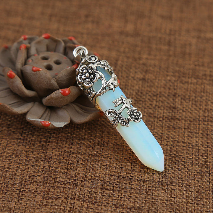 Olivenorma Natural Stone Rose Spiritual Healing Necklace - Moonstone - image 10