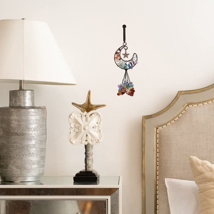 Olivenorma Moon And Star Chakra Crystal Wind Chime - image 3