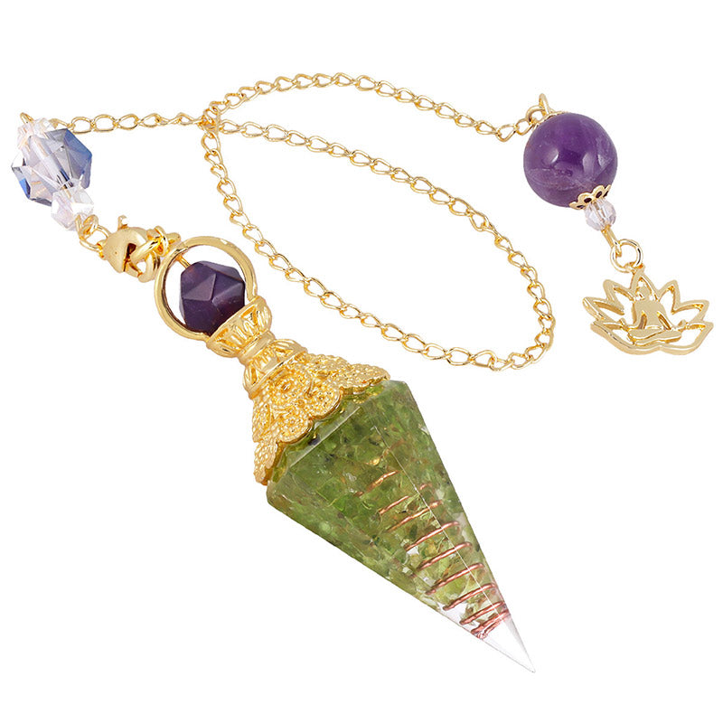 Natural Crystal Stone Pendulum - Peridot - image 12