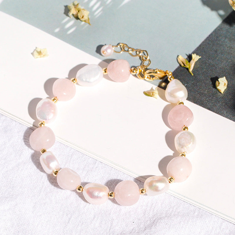 Natural Crystal Pearl Gemstone Bracelet - image 3