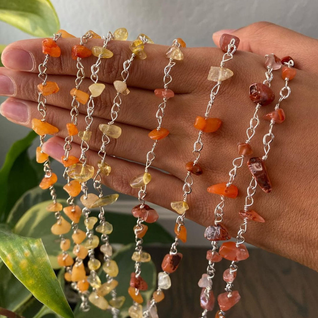 Olivenorma Crystal Color Rough Beaded Necklace - image 6