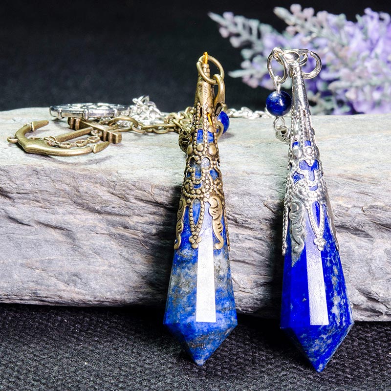 Lapis Lazuli Retro Positive Pendulum - image 0