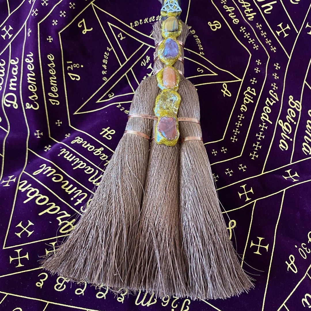 Olivenorma Natural Crystal Magic Expulsion Props Wicca Broom Ornamet - image 4