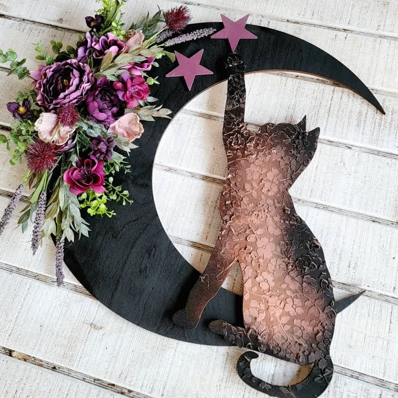 Olivenorma Celestial Lunar Moon And Kitty Wall Decor - image 11
