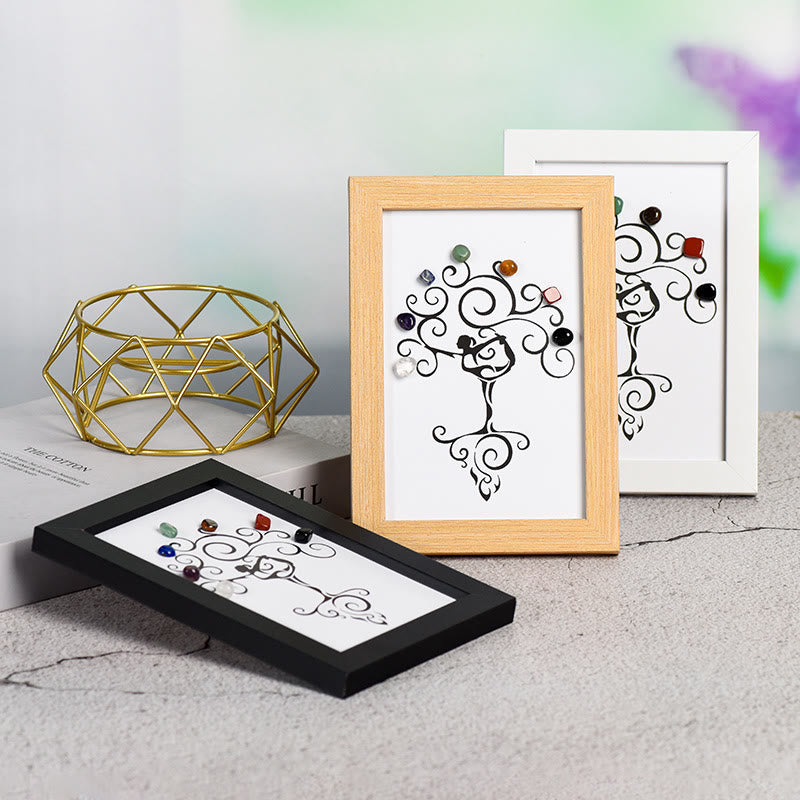 Olivenorma Yoga Tree Chakra Raw Stone Photo Frame Decoration - image 9