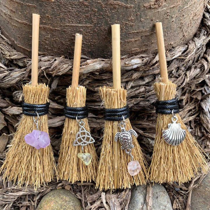 Olivenorma Handmade Mini Crystal Turtle Broom Ornament - image 23