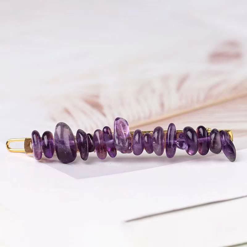 Olivenorma Natural Broken Crystal Hairpin - Amethyst#1 - image 23