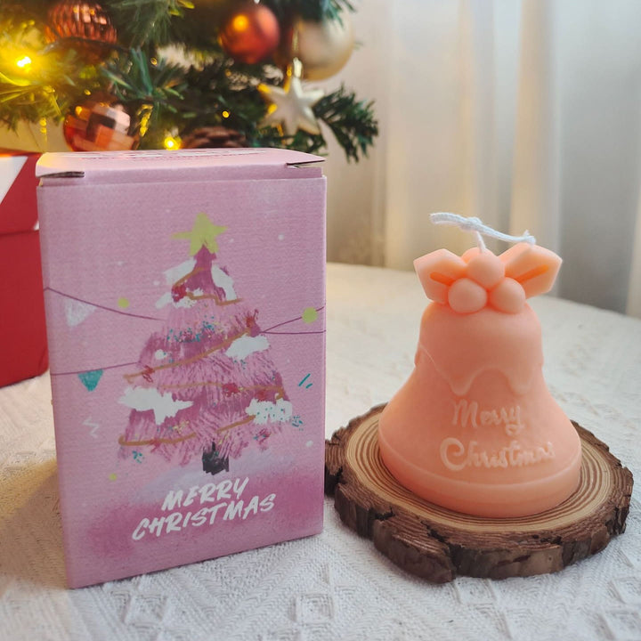 Olivenorma Christmas Cake Cookie Model Candle - Pink Bell-7.5*8.5cm - image 10