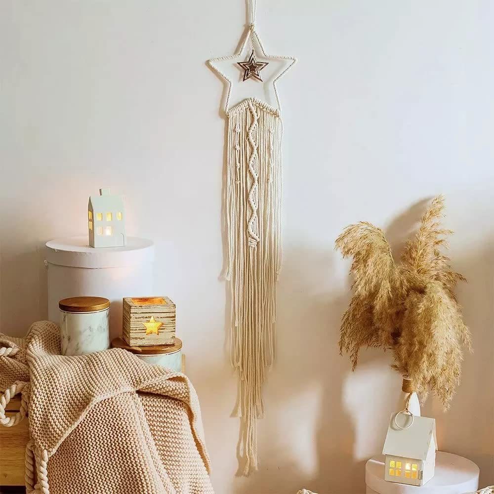 Olivenorma Cotton Rope Tapestry Dream Catcher - Star - image 3