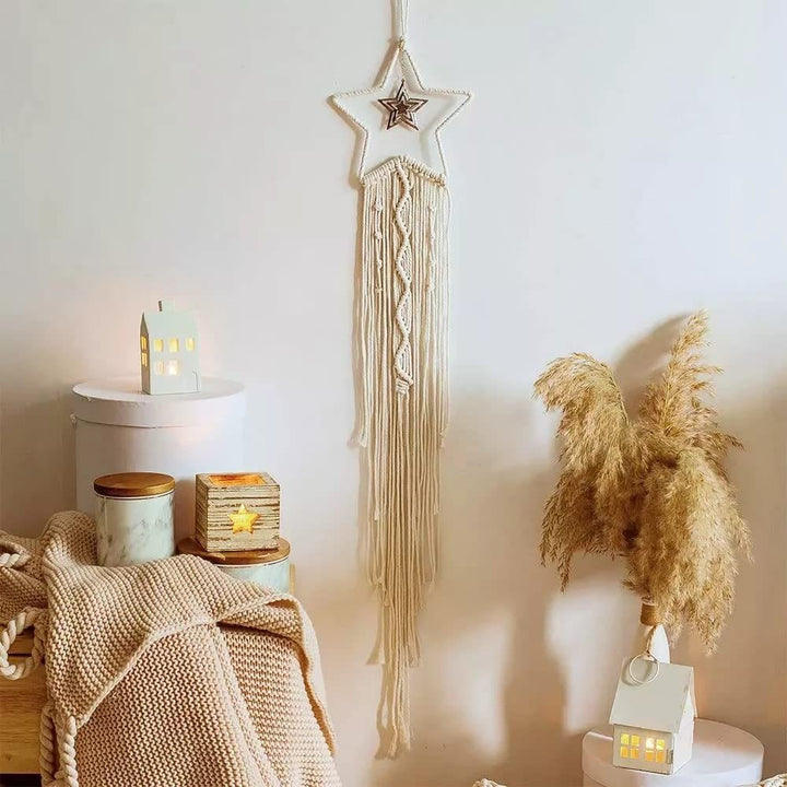 Olivenorma Cotton Rope Tapestry Dream Catcher - Star - image 3