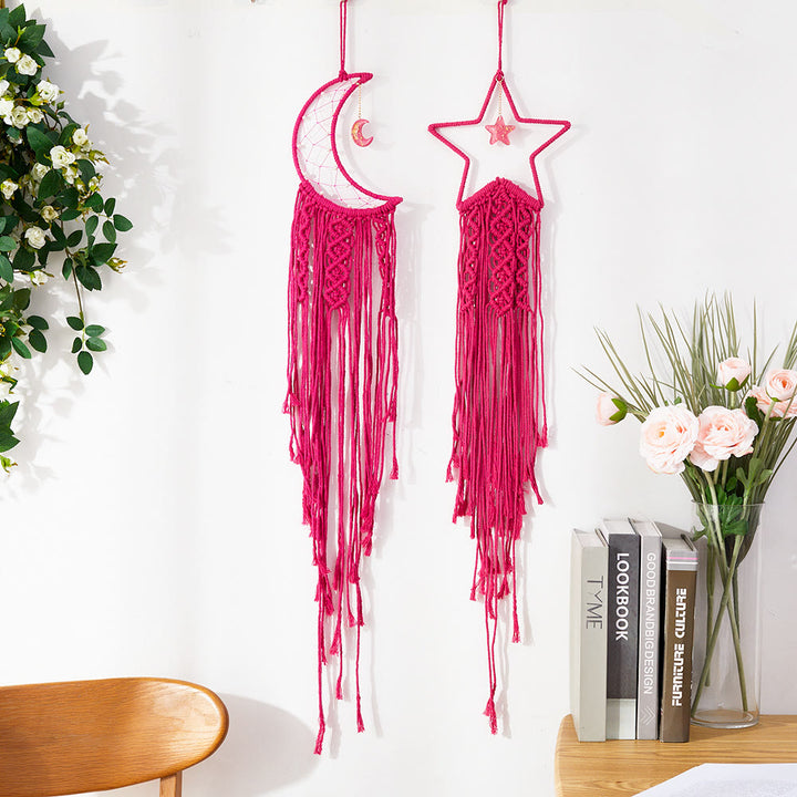 Olivenorma Star Moon Macrame Tassel Dream Catcher - image 9