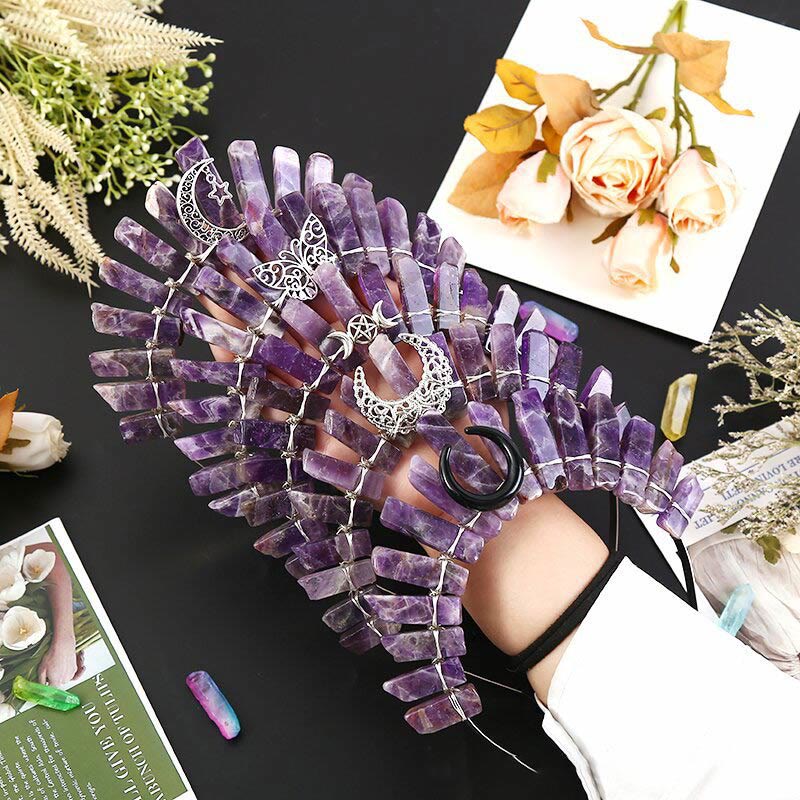 Olivenorma Three Dimensional Moon Star Flat Tube Crystal Crown - image 23