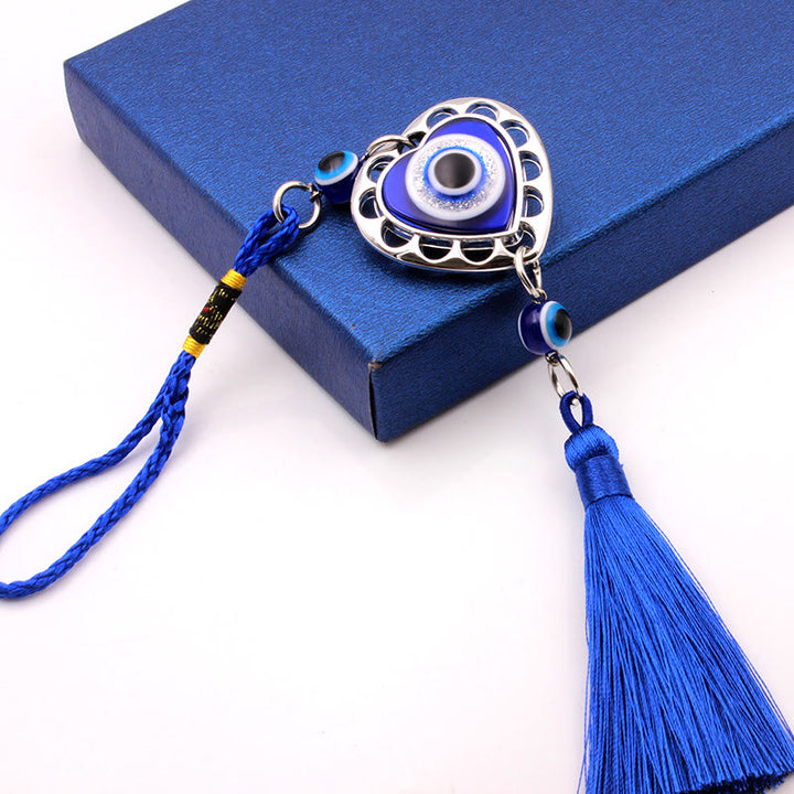 Olivenorma Blue Evil Eye Tassel Car Ornament - Evil Eye&Heart - image 4