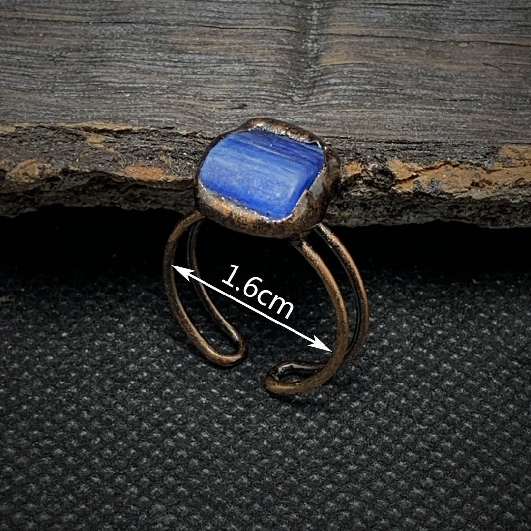 Olivenorma Natural Irregular Raw Stone Twelve Birthstone Adjustable Ring - image 59