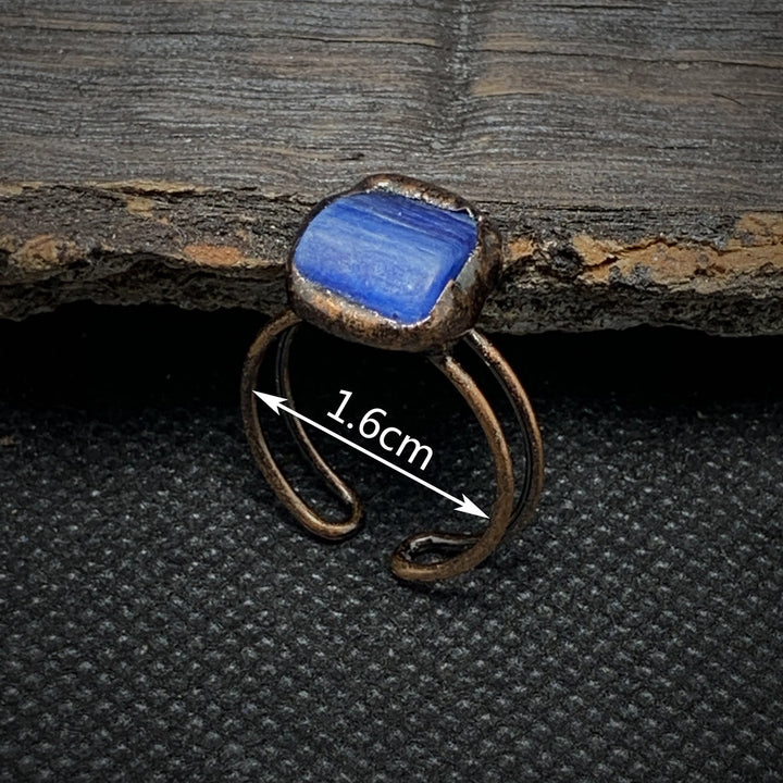 Olivenorma Natural Irregular Raw Stone Twelve Birthstone Adjustable Ring - image 59
