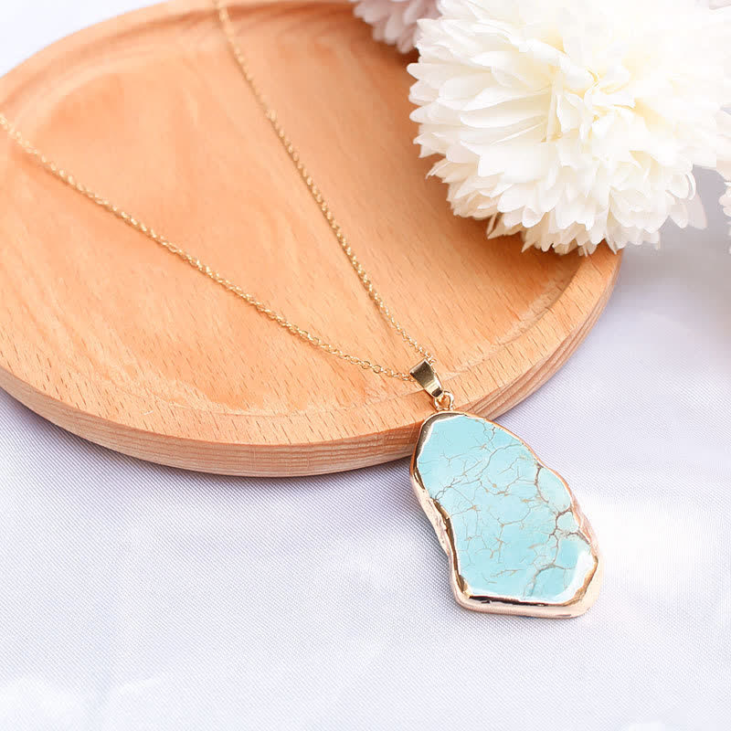 Olivenorma Delicate Irregular Turquoise Necklace - image 1