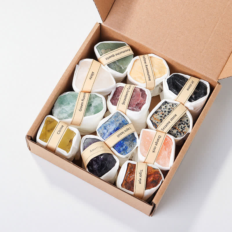 Olivenorma Natural Crystal Specimen Gemstone Decoration - A set of 12 - image 2
