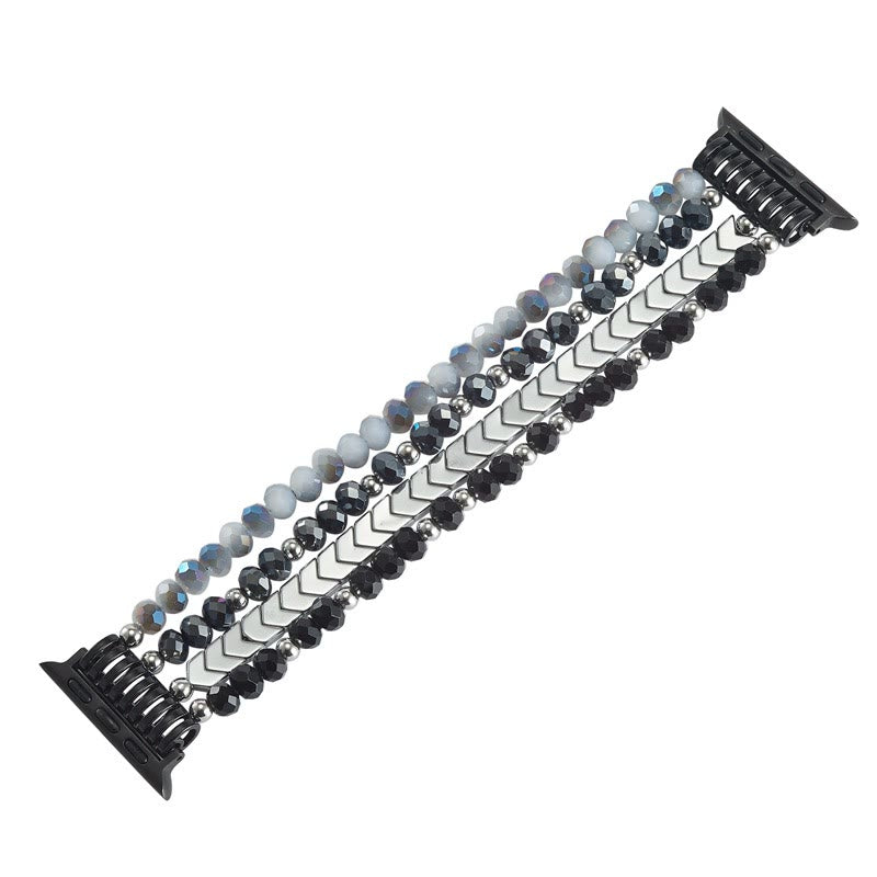 Olivenorma Alloy Arrow Crystal Beaded Watch Strap Bracelet - image 2