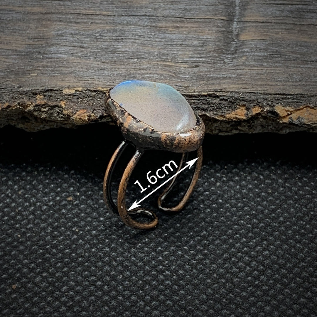 Olivenorma Natural Irregular Raw Stone Twelve Birthstone Adjustable Ring - image 39