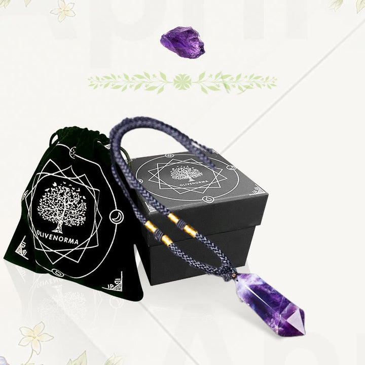 Olivenorma Natural Crystal Amethyst Healing Necklace - image 28