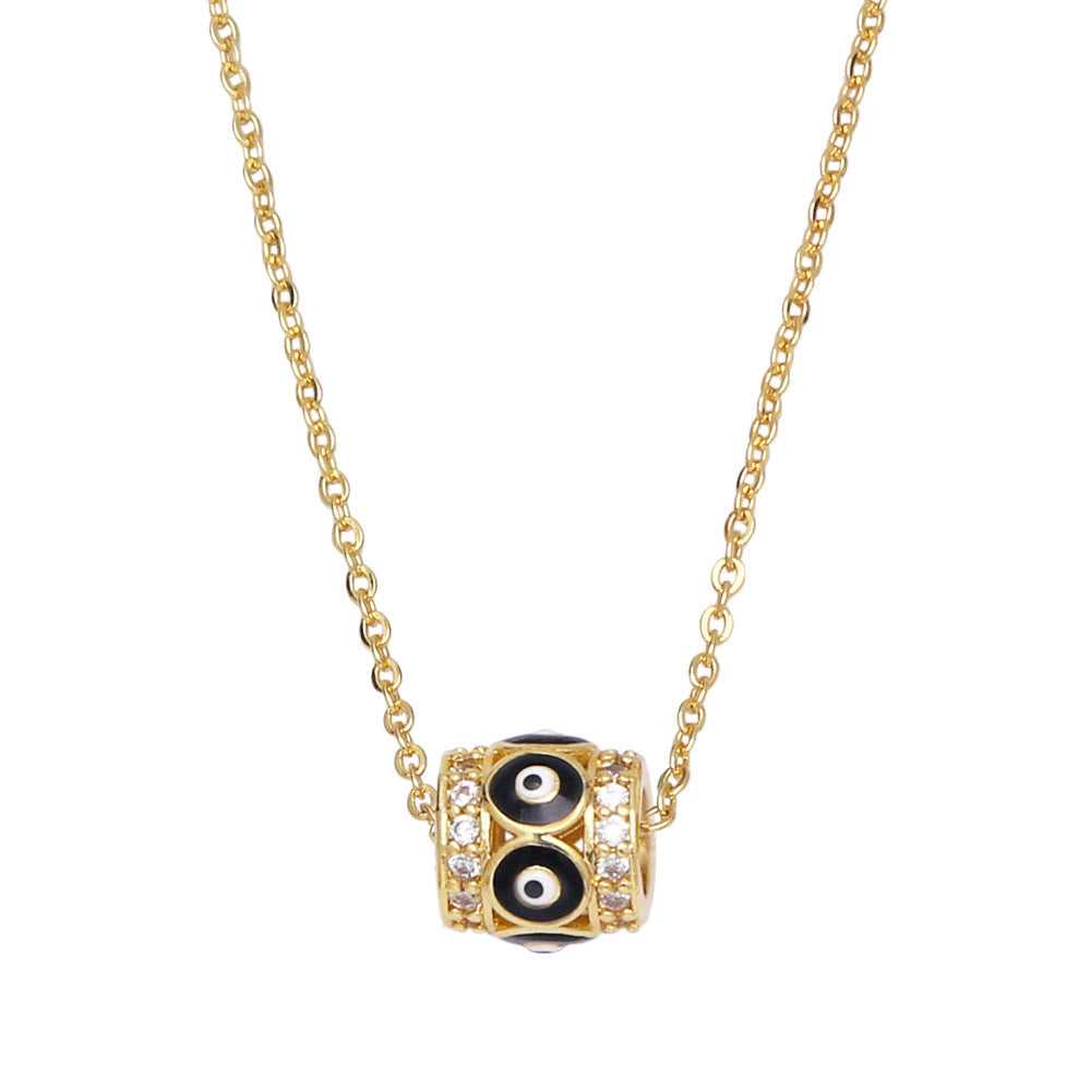 Olivenorma Turkish Evil Eye Hip Hop Pendant Necklace - Black&Evil Eye - image 2