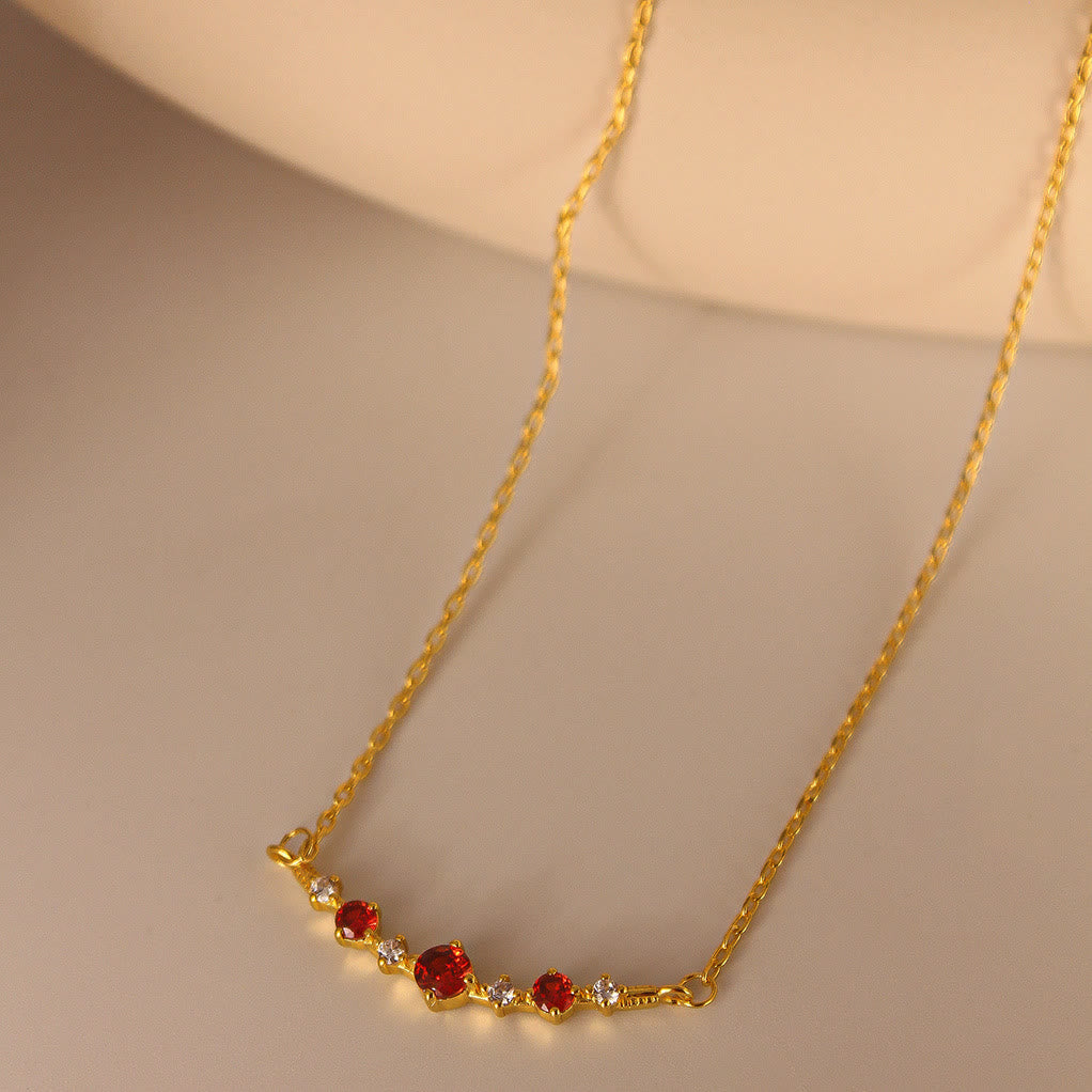 Olivenorma "Symbol of Independence" Garnet Diamond Necklace - image 3