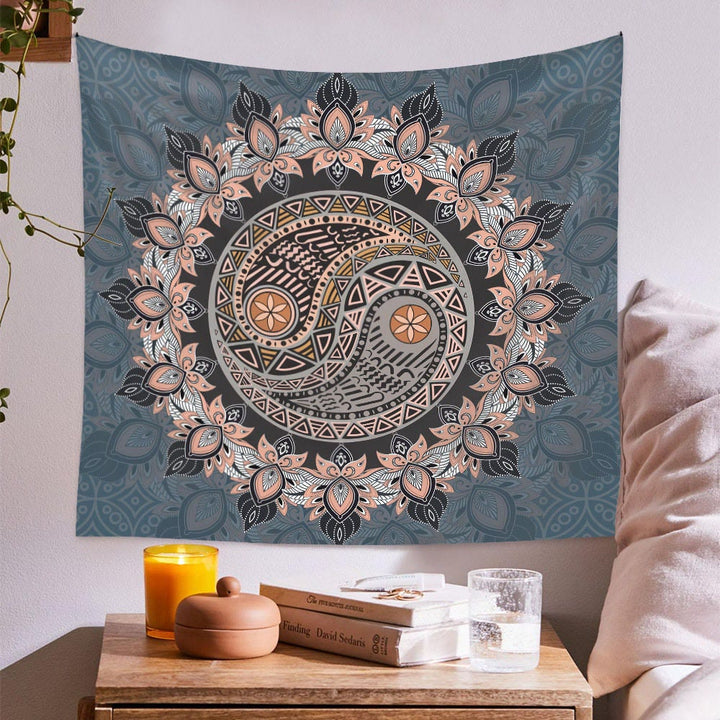 Olivenorma Bohemian Floral Qiankun Circle Pattern Tapestry - image 2