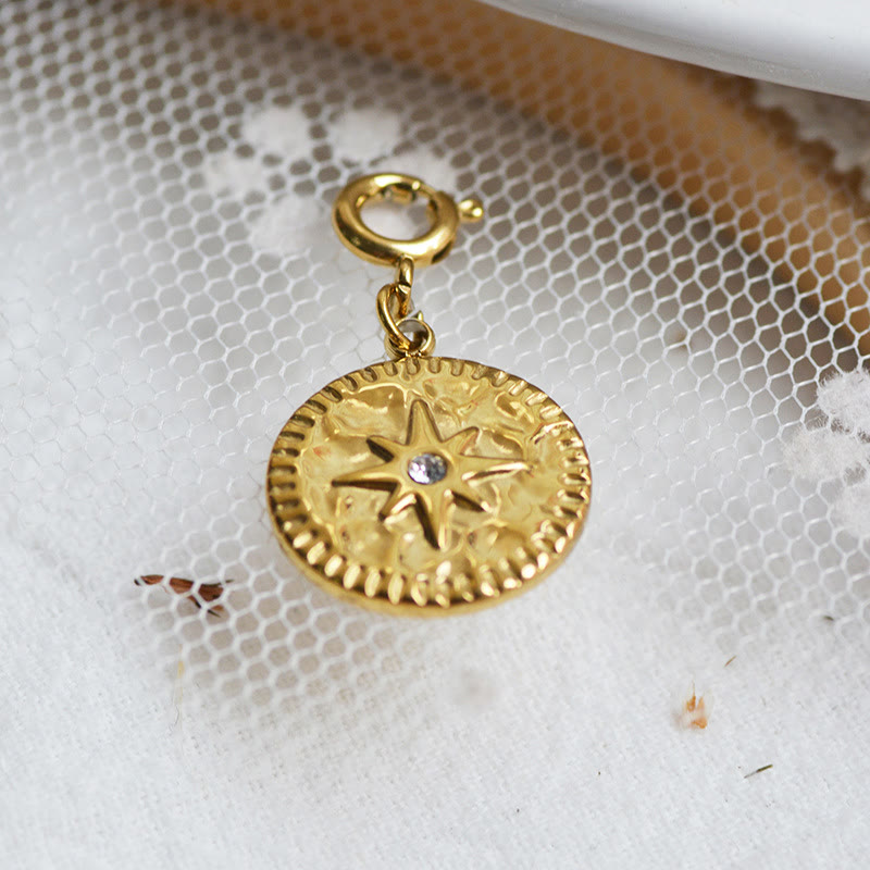 Olivenorma Geometric Round Or Water Drop Crystal Gold Pendant Necklace - Round & White Zircon #2 - Necklace #5 - image 22