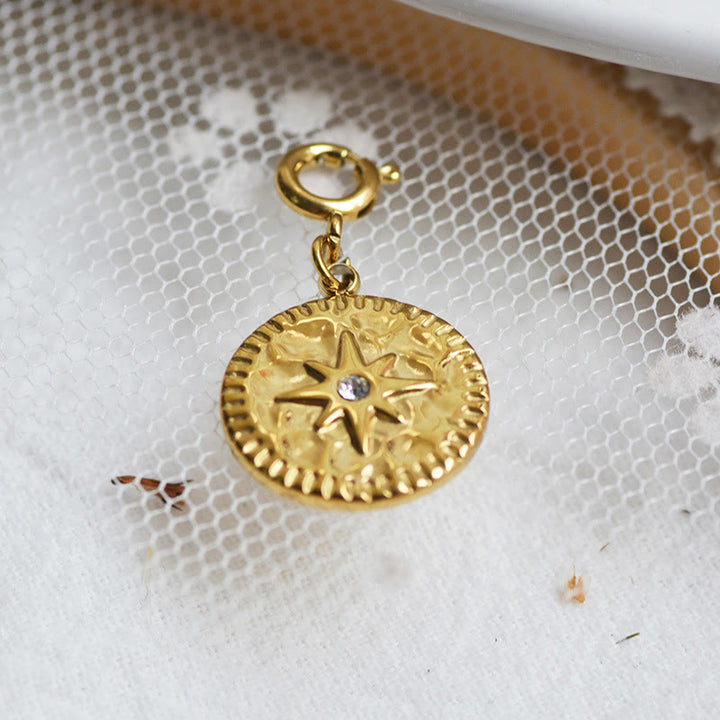 Olivenorma Geometric Round Or Water Drop Crystal Gold Pendant Necklace - Round & White Zircon #2 - Necklace #5 - image 22