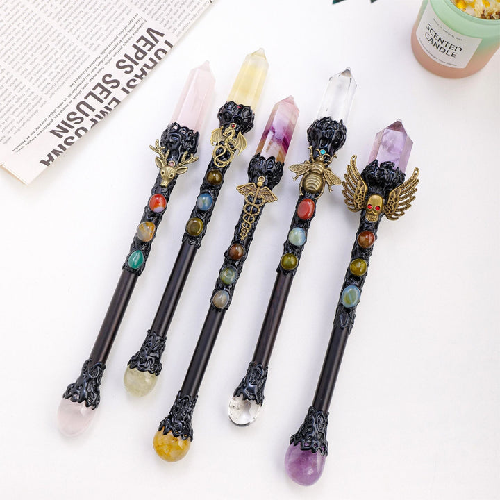 Olivenorma Natural Stone Magic Column Cosplay Halloween Crystal Wands - image 2