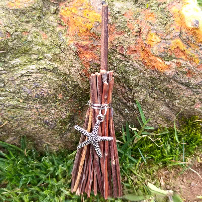 Olivenorma Handmade Mini Crystal Turtle Broom Ornament - Branch & Starfish - image 15