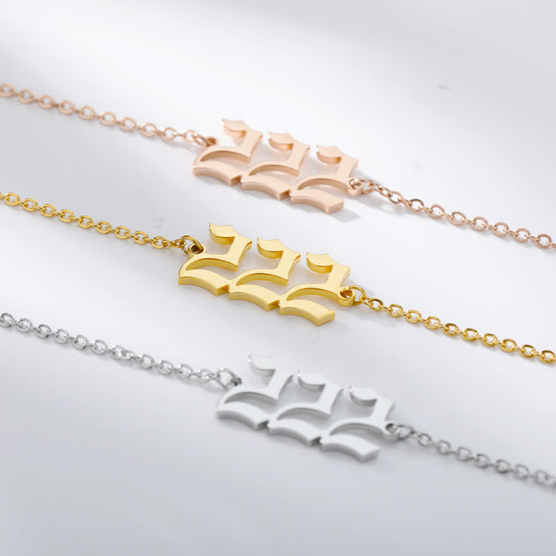 Angel Number Spiritual Anklet Bracelet  - Silver - 222 - image 3