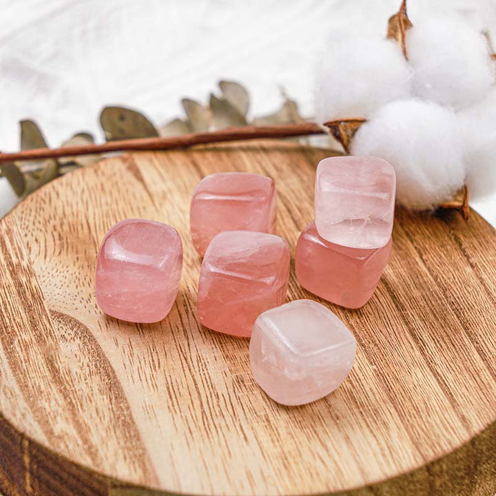 Olivenorma Rose Quartz Healing Crystal Cube - image 2