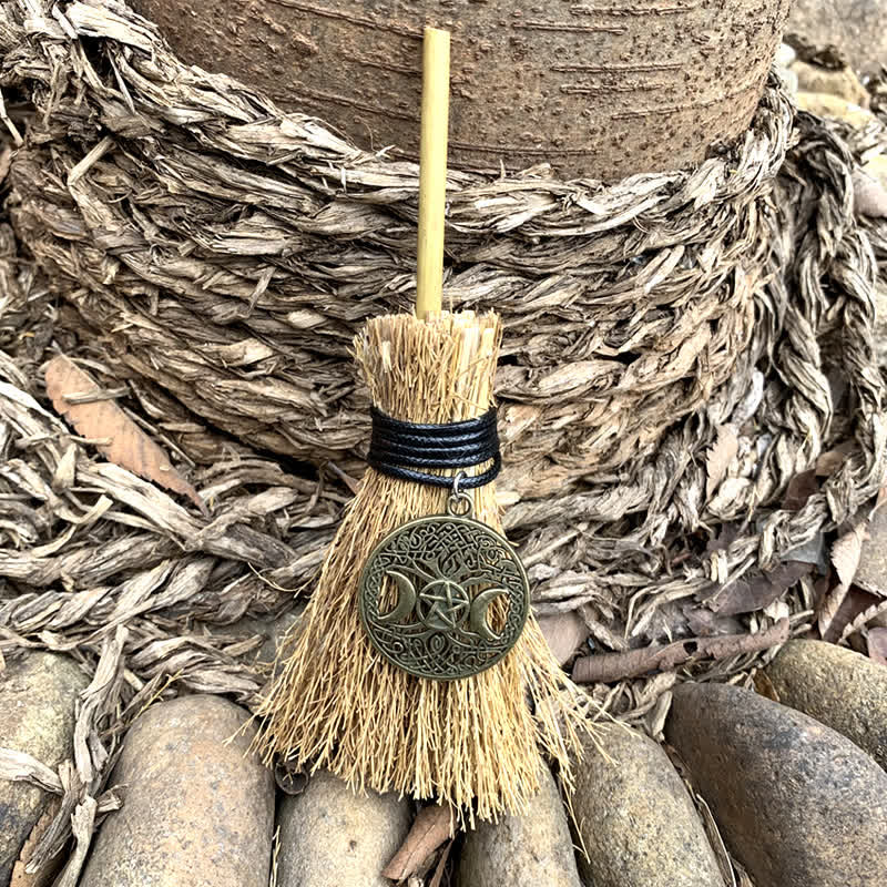 Olivenorma Handmade Mini Broom Crystal Ornamet - Tree Of Life & Copper - image 18